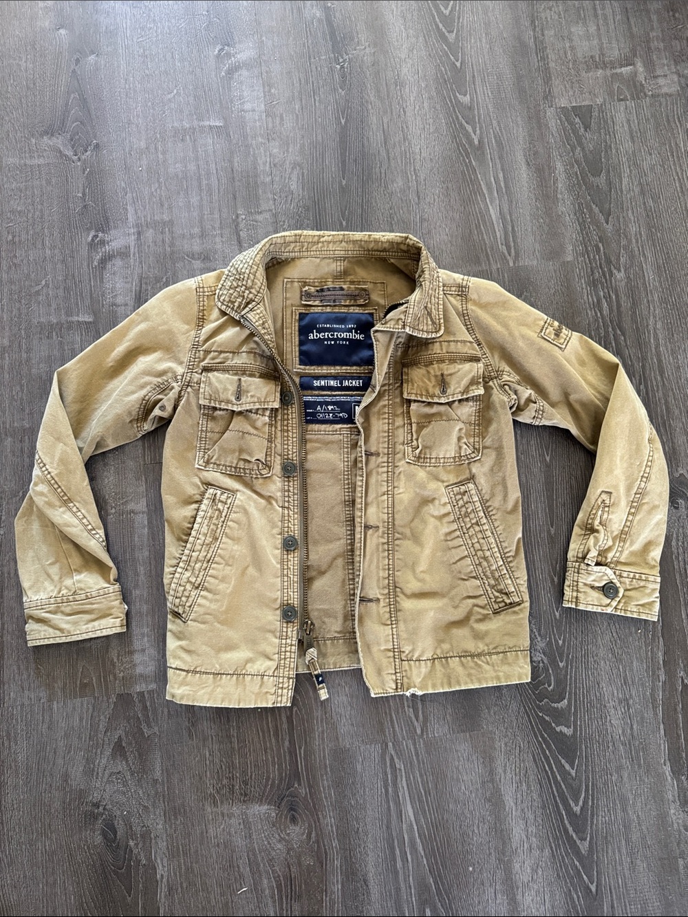 Abercrombie & Fitch Tan Jean-Style Cargo Jacket